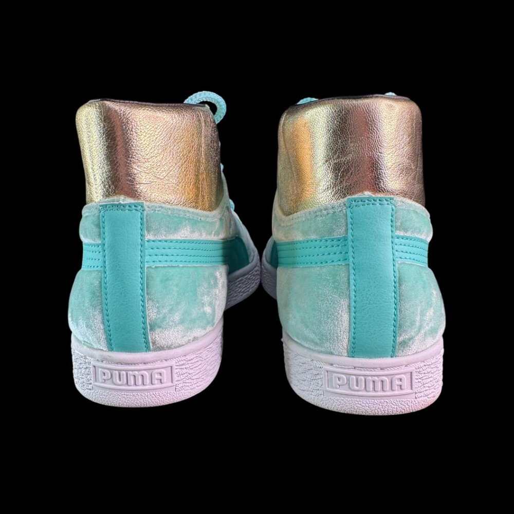 Puma Dee & Ricky x Basket Mid Lady Liberty Whimsical World Velvet Mens Size 10.5 - Picture 5 of 14